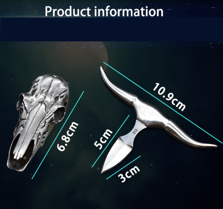 Collectible D2 Steel Pocket Knife Necklace Outdoor Survival Rescue Knife EDC - AK-HT0865