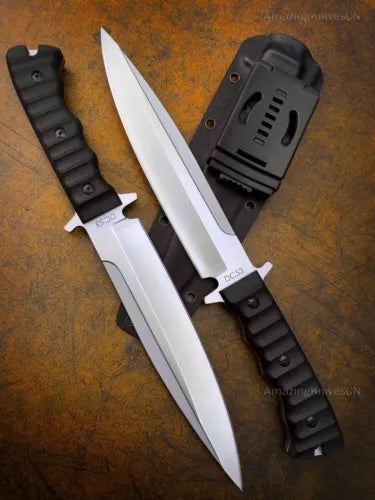 Tactical DC53 Steel Hunting Knife Fixed Blade Military Survival Bushcraft Kydex- AK-HT0888