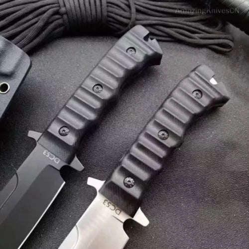 Tactical DC53 Steel Hunting Knife Fixed Blade Military Survival Bushcraft Kydex- AK-HT0888