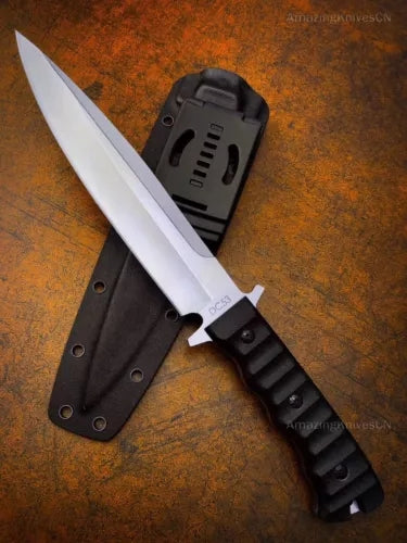 Tactical DC53 Steel Hunting Knife Fixed Blade Military Survival Bushcraft Kydex- AK-HT0888