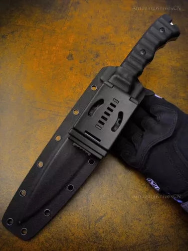 Tactical DC53 Steel Hunting Knife Fixed Blade Military Survival Bushcraft Kydex- AK-HT0888