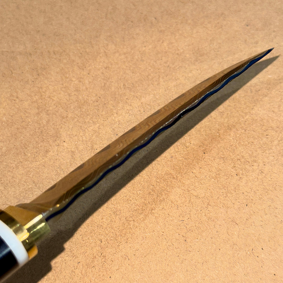 Handcrafted Japanese Style Katana Knife Copper Damascus Ninja Warrior Bushido - AK-HT0906