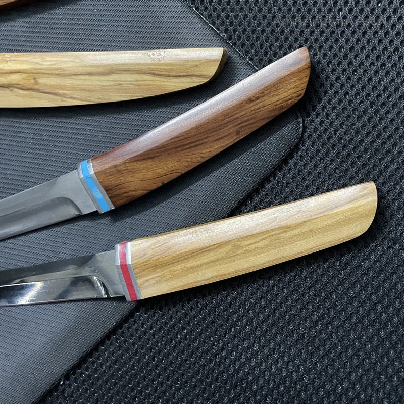 Japanese Style Mini Katana Knife Fixed Blade Hunting Bushcraft Outdoor Wooden Handle -AK-HT0886