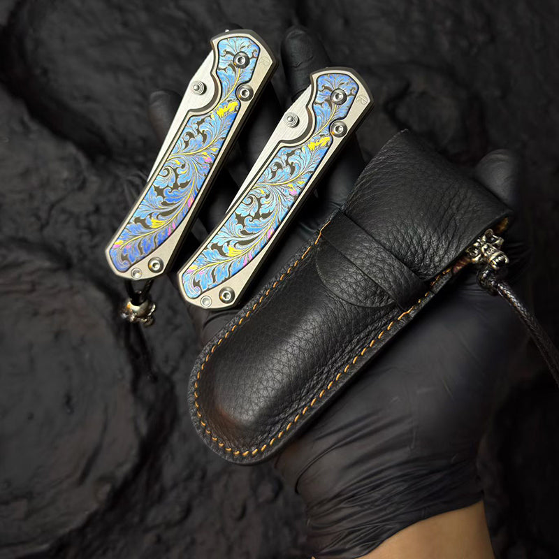 Handcrafted M390 Folding Knife – Titanium Handle - AK-HT1066
