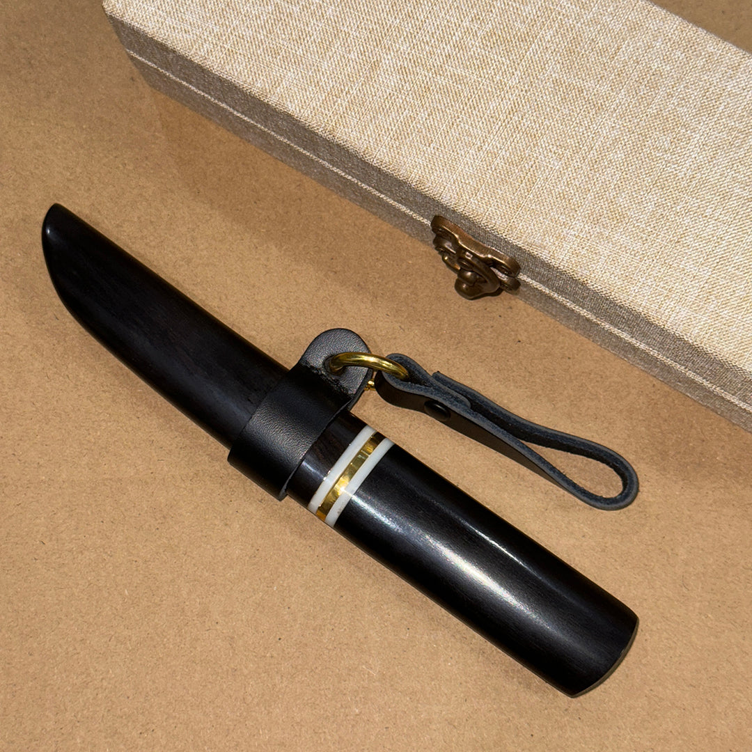 Handcrafted Japanese Style Katana Knife Copper Damascus Ninja Warrior Bushido - AK-HT0906