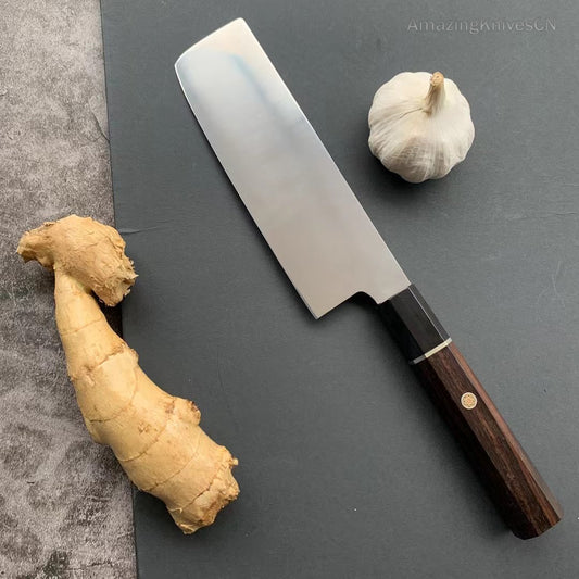 High-End Japanese Style Nakiri Knife Kitchen Knives TC4 Titanium Alloy Steel Purple Sandalwood- AK-DV0917