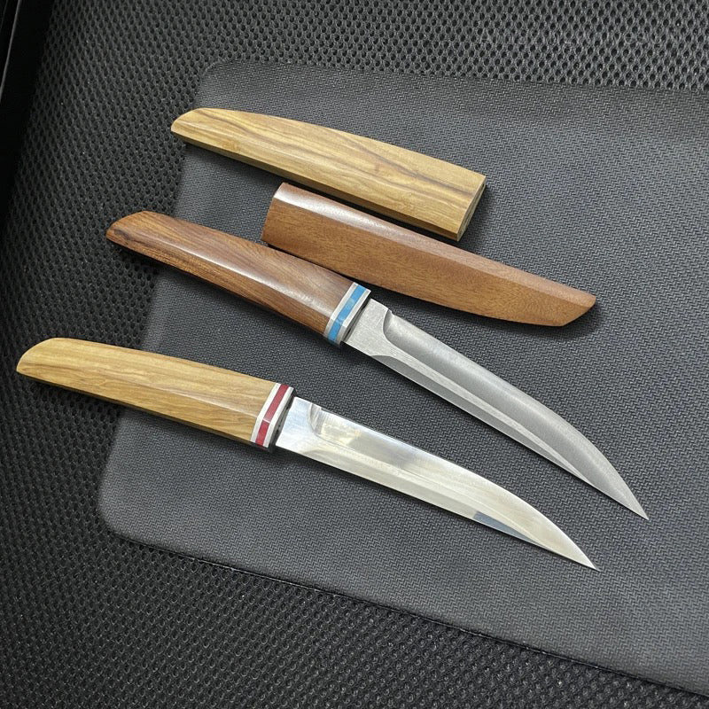 Japanese Style Mini Katana Knife Fixed Blade Hunting Bushcraft Outdoor Wooden Handle -AK-HT0886