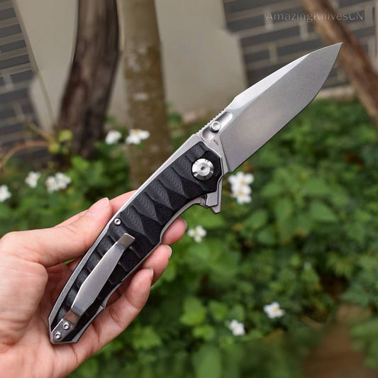 M390 Steel Folding Knife Survival Knife Bushcraft Pocket Knife EDC - AK-HT0894-M