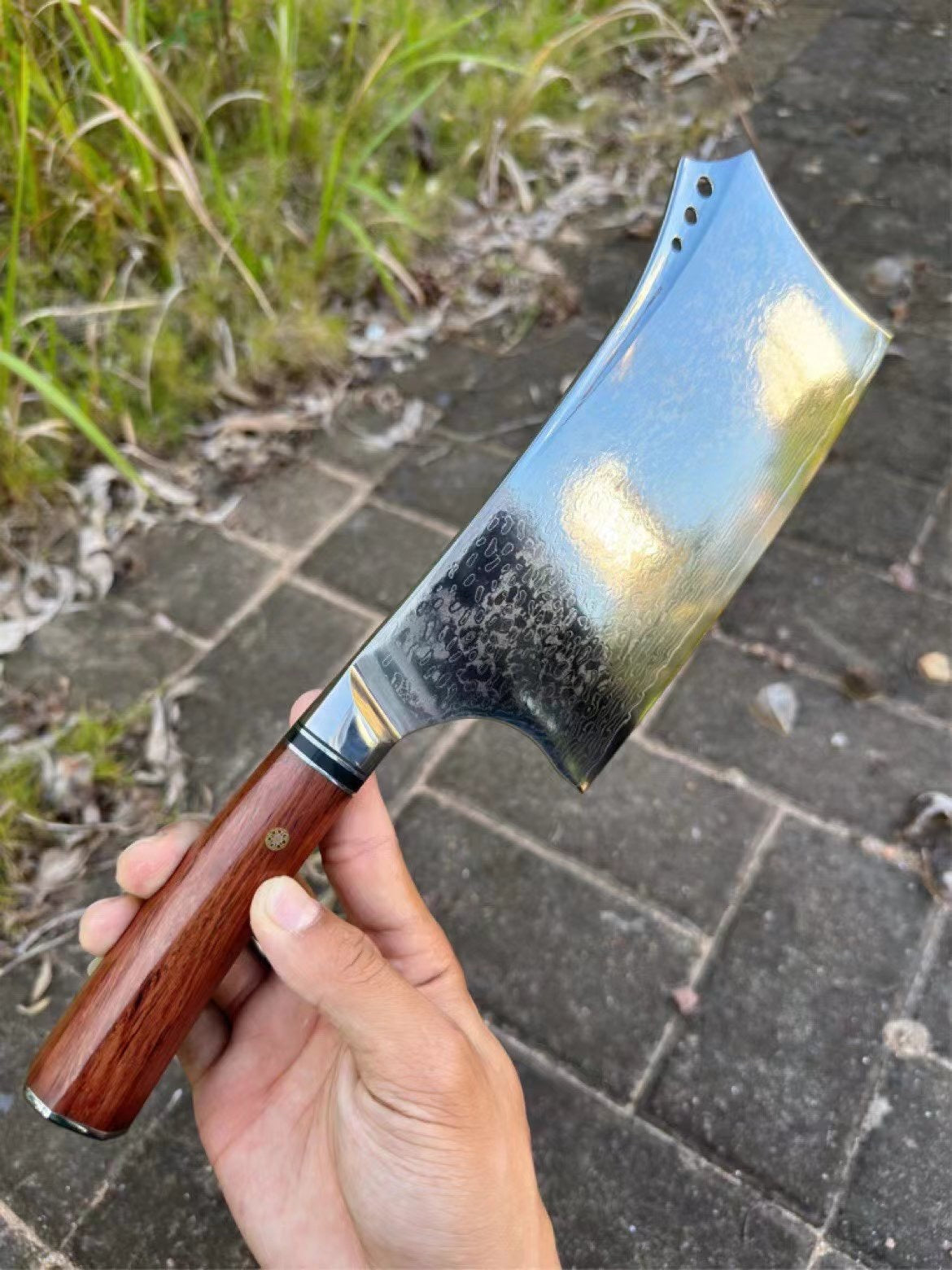 Japanese VG10 Damascus BoneKitchen Cleaver Chopper Chopping Knife Butcher -AK-DL0461-R