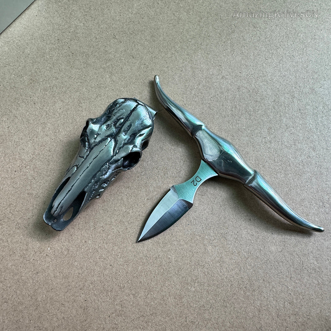 Collectible D2 Steel Pocket Knife Necklace Outdoor Survival Rescue Knife EDC - AK-HT0865