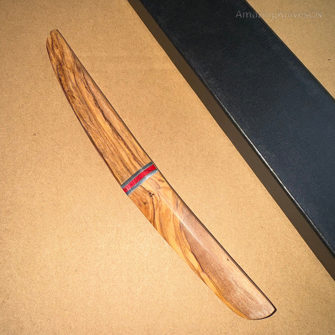 Japanese Style Mini Katana Knife Fixed Blade Hunting Bushcraft Outdoor Wooden Handle -AK-HT0886