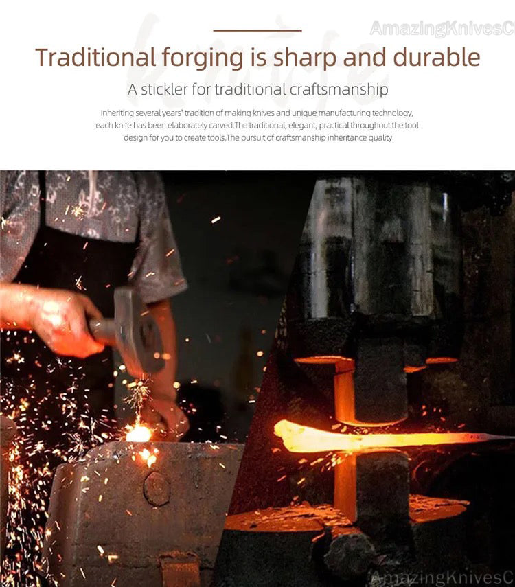 67-Layer Damascus Steel Kithcen Knife Set with Leather Case Amazing Quality -AK-DS0819-S