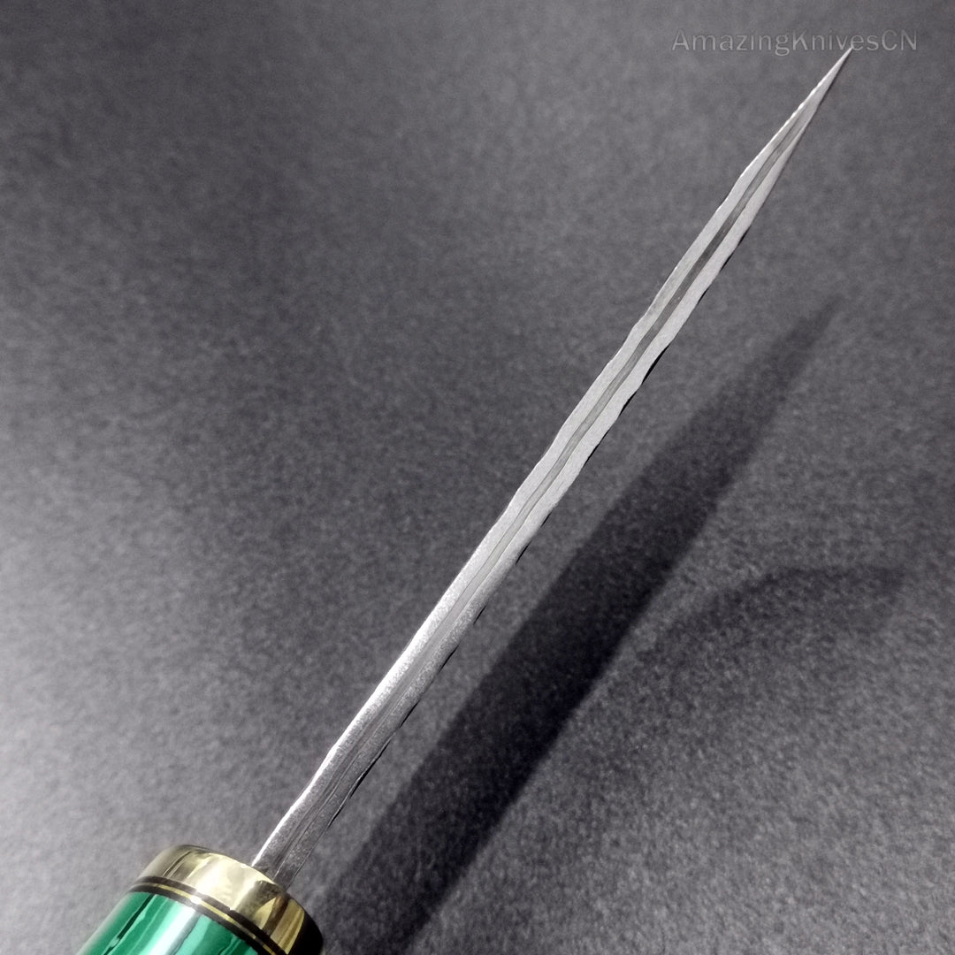 Vg10 Damascus Hunting Knife Fixed Blade Wood Handle with Sheath Camping Survival- AK-HT0367