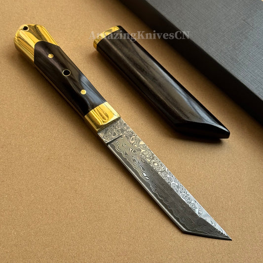 JAPANESE VG10 KATANA DAMASCUS NINJA SAMURAI WARRIOR BUSHIDO - AK-HT0689