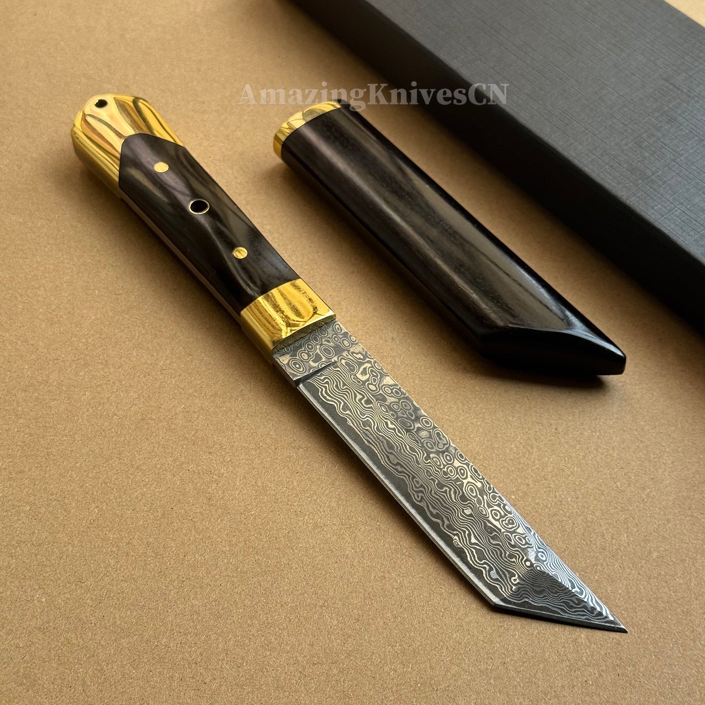 JAPANESE VG10 KATANA DAMASCUS NINJA SAMURAI WARRIOR BUSHIDO - AK-HT0689
