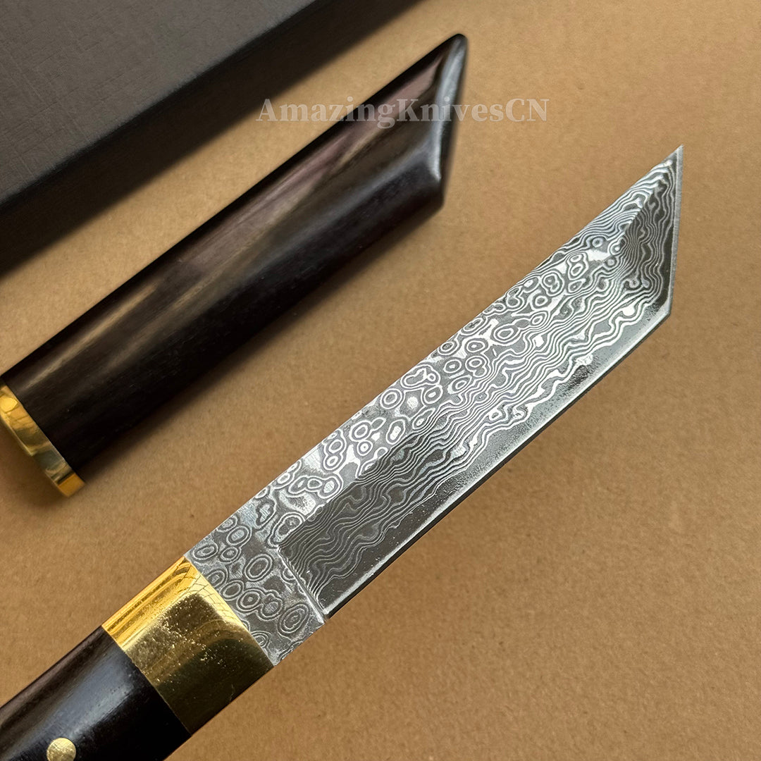 JAPANESE VG10 KATANA DAMASCUS NINJA SAMURAI WARRIOR BUSHIDO - AK-HT0689