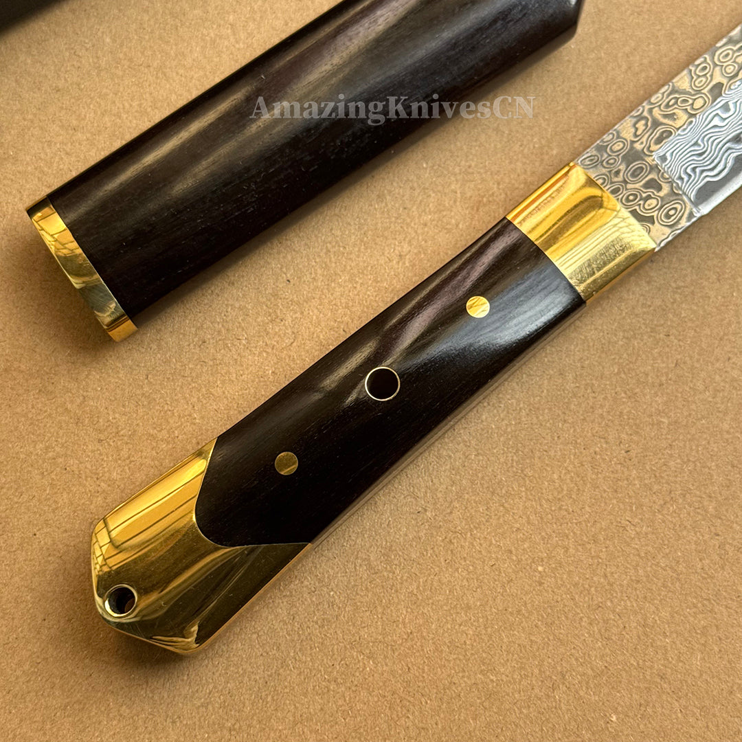 JAPANESE VG10 KATANA DAMASCUS NINJA SAMURAI WARRIOR BUSHIDO - AK-HT0689