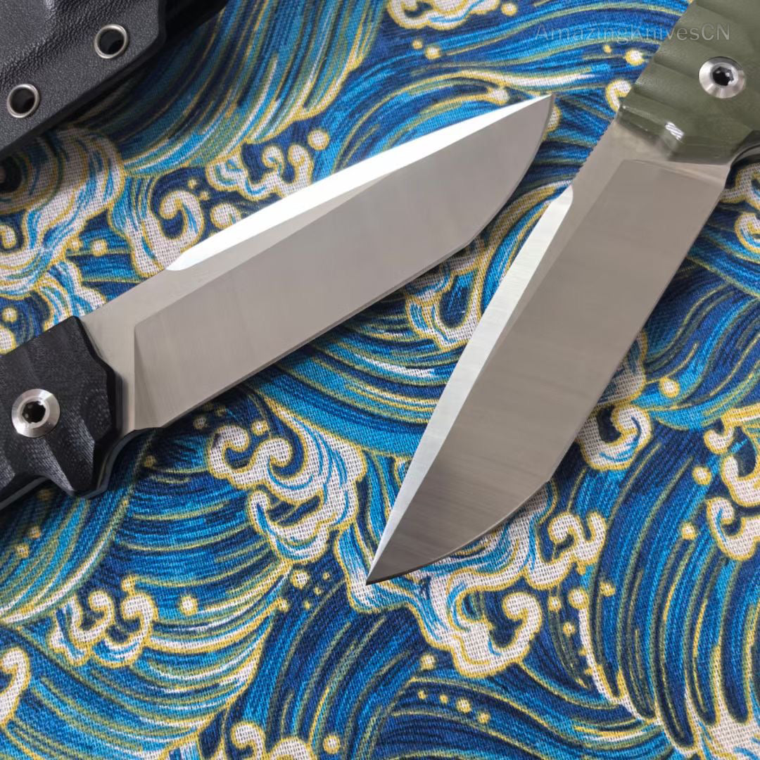 Full Tang Survival Knife Fixed Blade Hunting Knife Bowie Military with Kydex Sheath - AK-HT0893