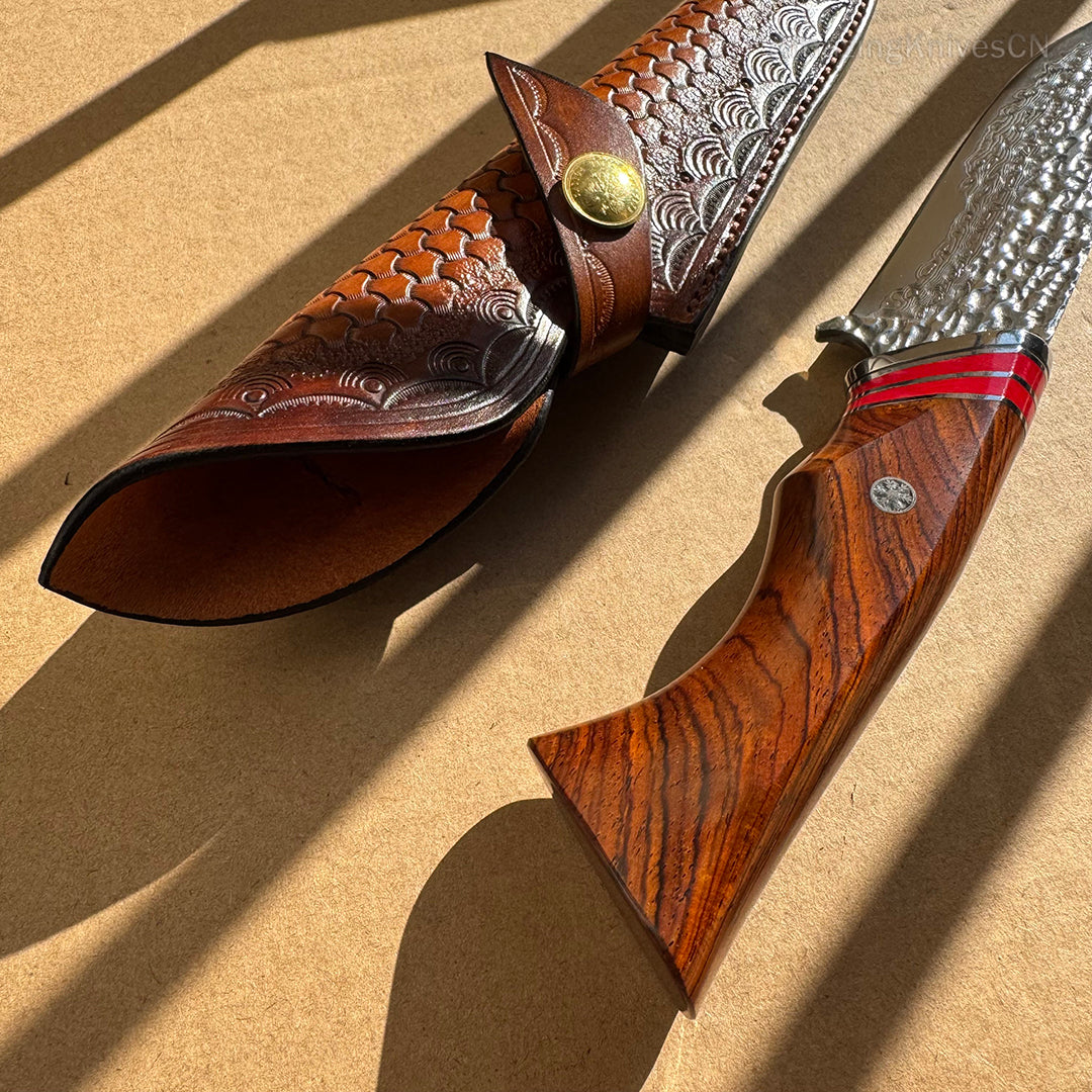 VG10 DAMASCUS HUNTING KNIFE FIXED BLADE - AK-HT0370