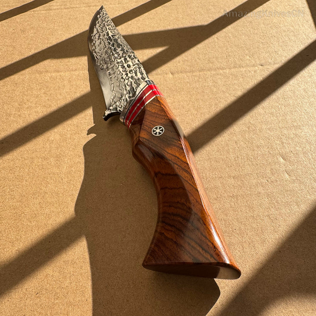 VG10 DAMASCUS HUNTING KNIFE FIXED BLADE - AK-HT0370