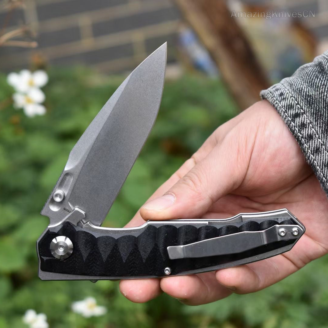 M390 Steel Folding Knife Survival Knife Bushcraft Pocket Knife EDC - AK-HT0894-M