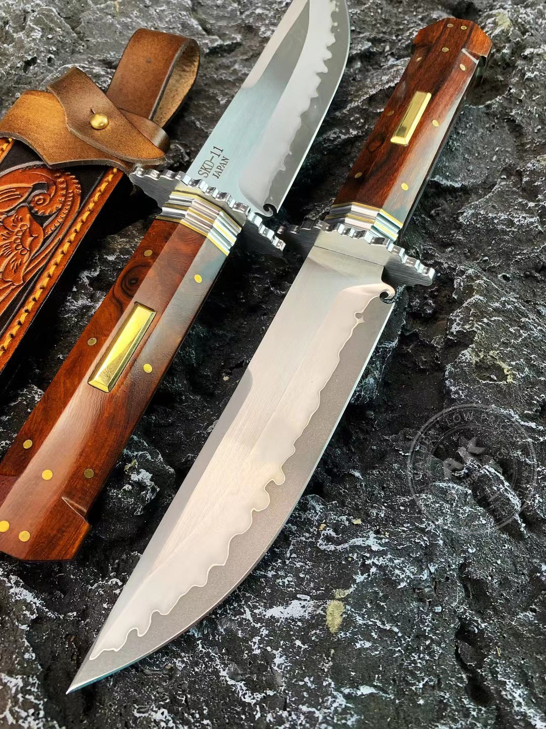 Handmade Japanese SKD-11 Steel Hunting Knife Survival Bowie Knife Full Tang - AK-HT0771