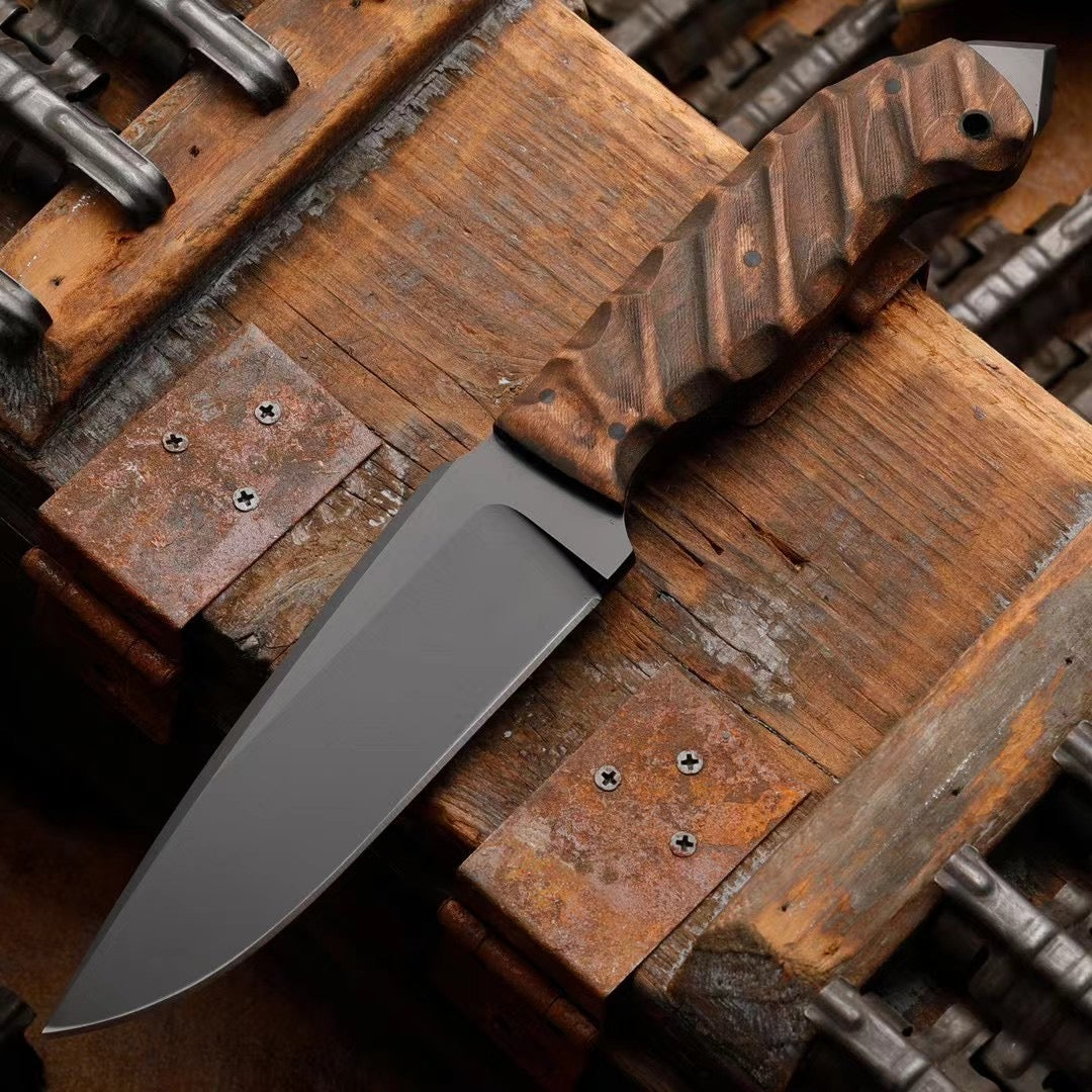 Tactical A2 Steel Hunting Knife Fixed Blade Military Survival Bushcraft - AK-HT0990