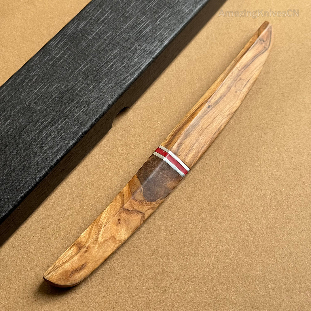 Japanese Style Mini Katana Knife Fixed Blade Hunting Bushcraft Outdoor Wooden Handle -AK-HT0886
