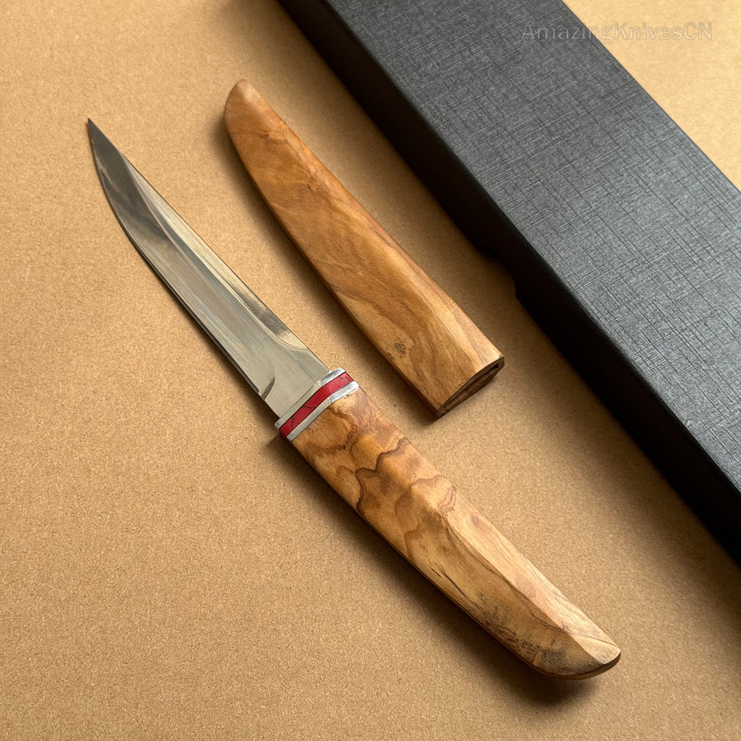 Japanese Style Mini Katana Knife Fixed Blade Hunting Bushcraft Outdoor Wooden Handle -AK-HT0886
