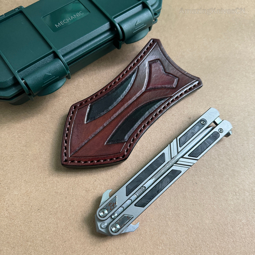 Collectible S35VN Steel Folding Knife Pocket Knives Survival Knife Titanium - AK-HT0870