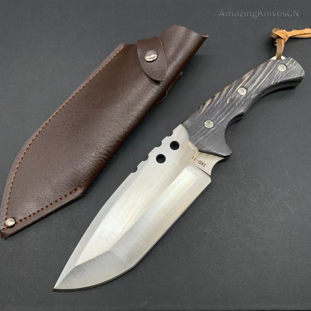 Stainless Steel Survival Knife Hunting Fixed Blade Heavy Duty w/ Sheath- AK-HT0905
