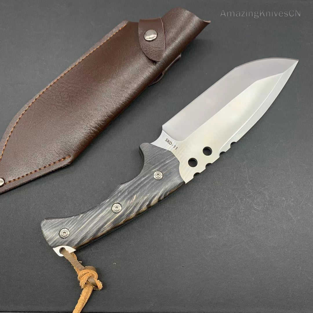 Stainless Steel Survival Knife Hunting Fixed Blade Heavy Duty w/ Sheath- AK-HT0905