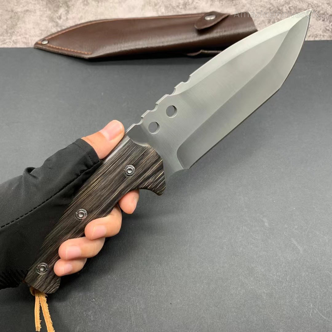 Stainless Steel Survival Knife Hunting Fixed Blade Heavy Duty w/ Sheath- AK-HT0905