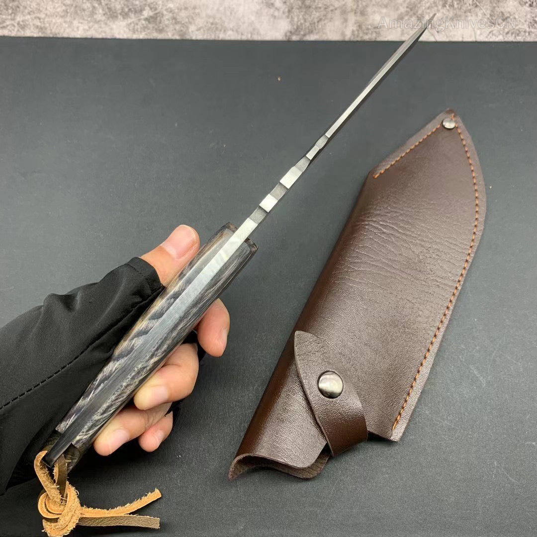 Stainless Steel Survival Knife Hunting Fixed Blade Heavy Duty w/ Sheath- AK-HT0905