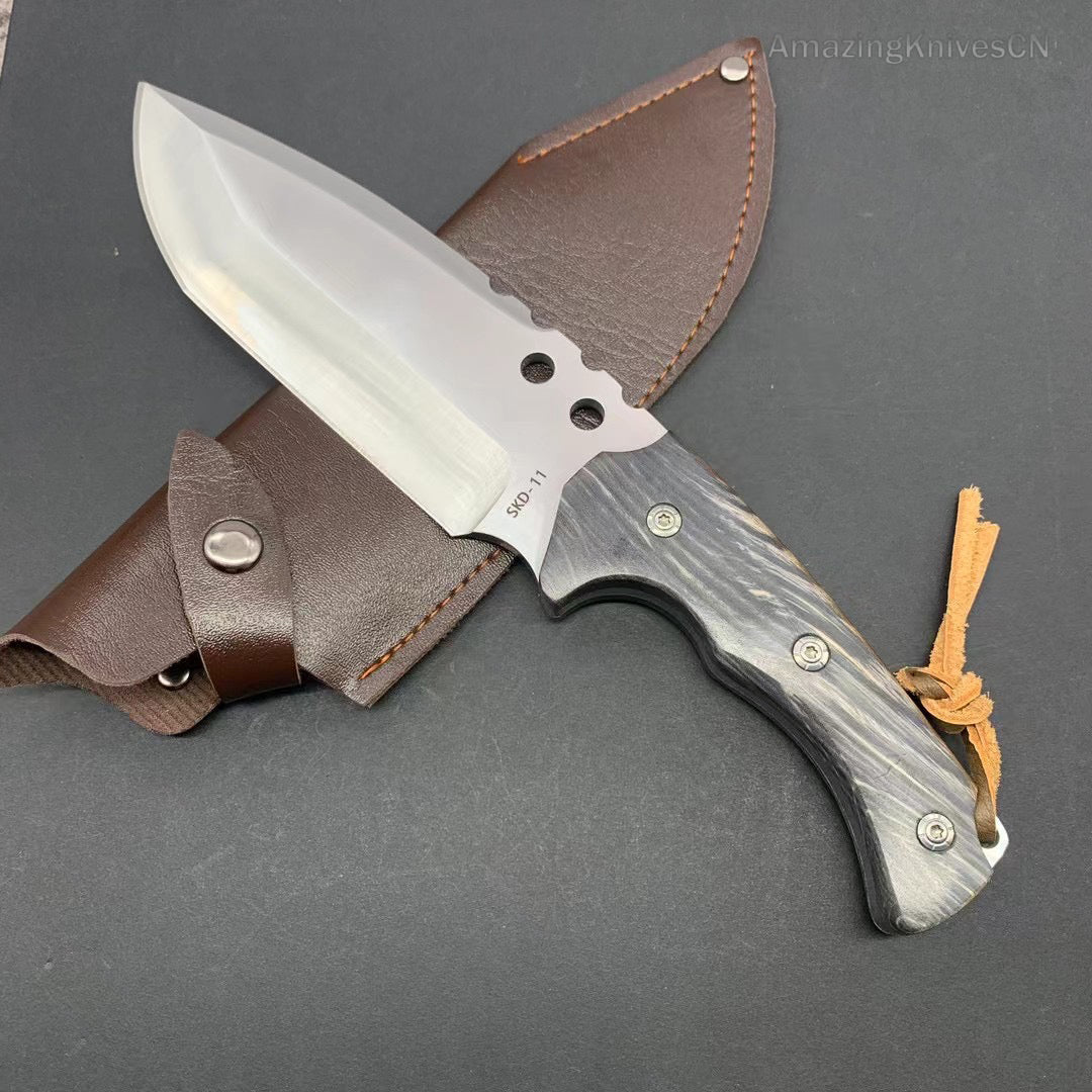 Stainless Steel Survival Knife Hunting Fixed Blade Heavy Duty w/ Sheath- AK-HT0905