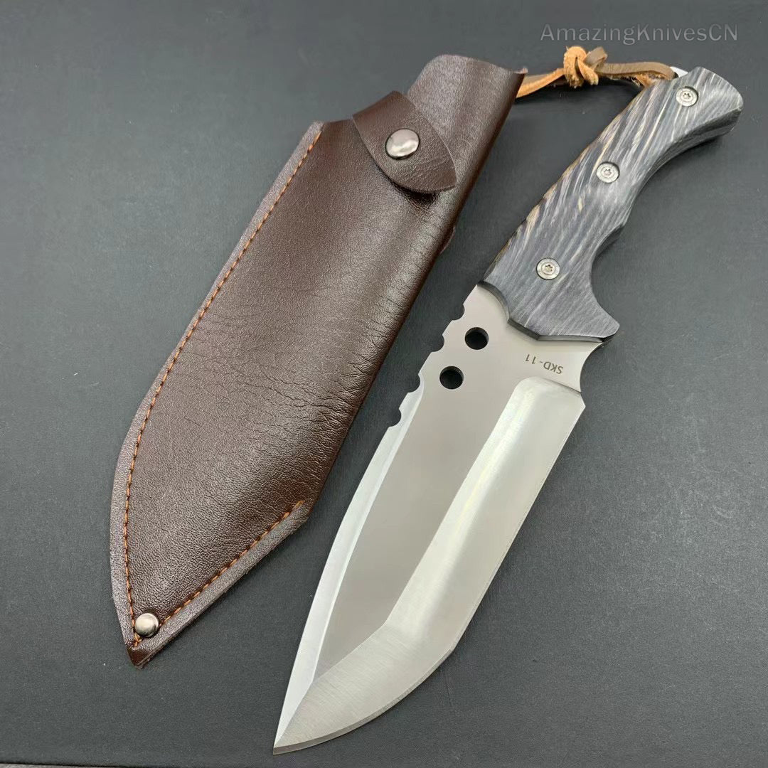 Stainless Steel Survival Knife Hunting Fixed Blade Heavy Duty w/ Sheath- AK-HT0905