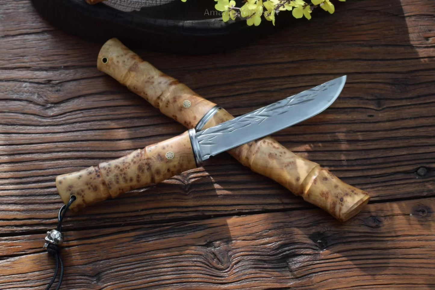 Japanese Style Katana Knife SKD-11 Steel  Ninja Hunting Samurai Warrior Sword Bushido - AK-HT0878