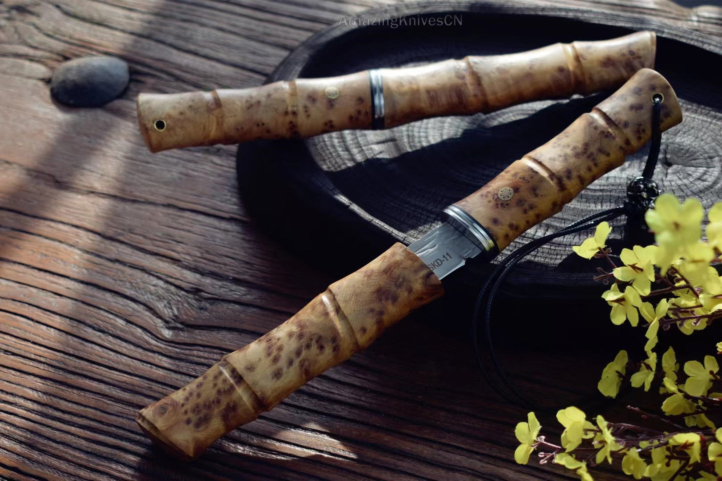 Japanese Style Katana Knife SKD-11 Steel  Ninja Hunting Samurai Warrior Sword Bushido - AK-HT0878