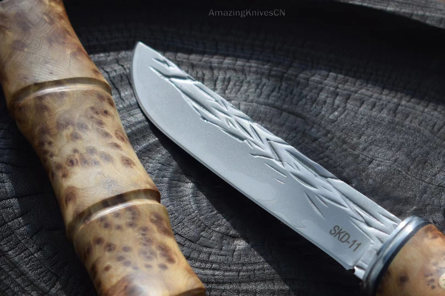 Japanese Style Katana Knife SKD-11 Steel  Ninja Hunting Samurai Warrior Sword Bushido - AK-HT0878