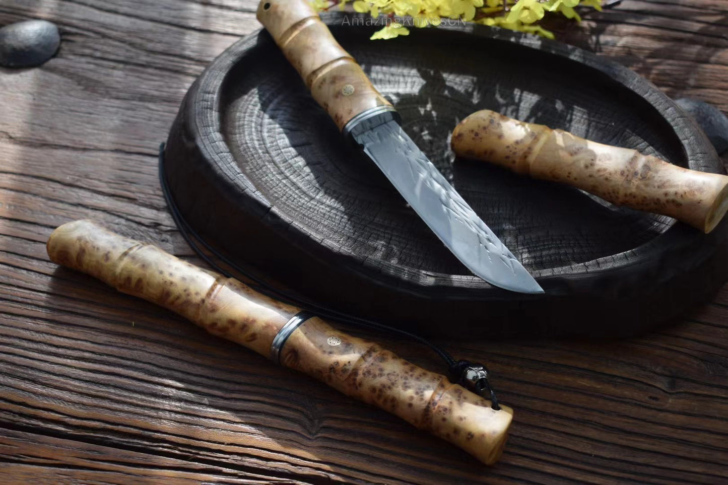 Japanese Style Katana Knife SKD-11 Steel  Ninja Hunting Samurai Warrior Sword Bushido - AK-HT0878