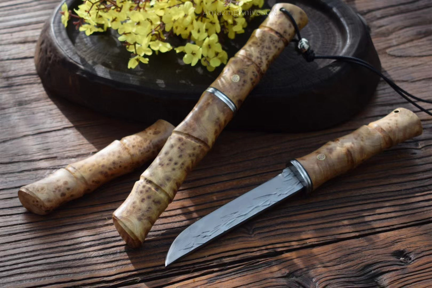 Japanese Style Katana Knife SKD-11 Steel  Ninja Hunting Samurai Warrior Sword Bushido - AK-HT0878