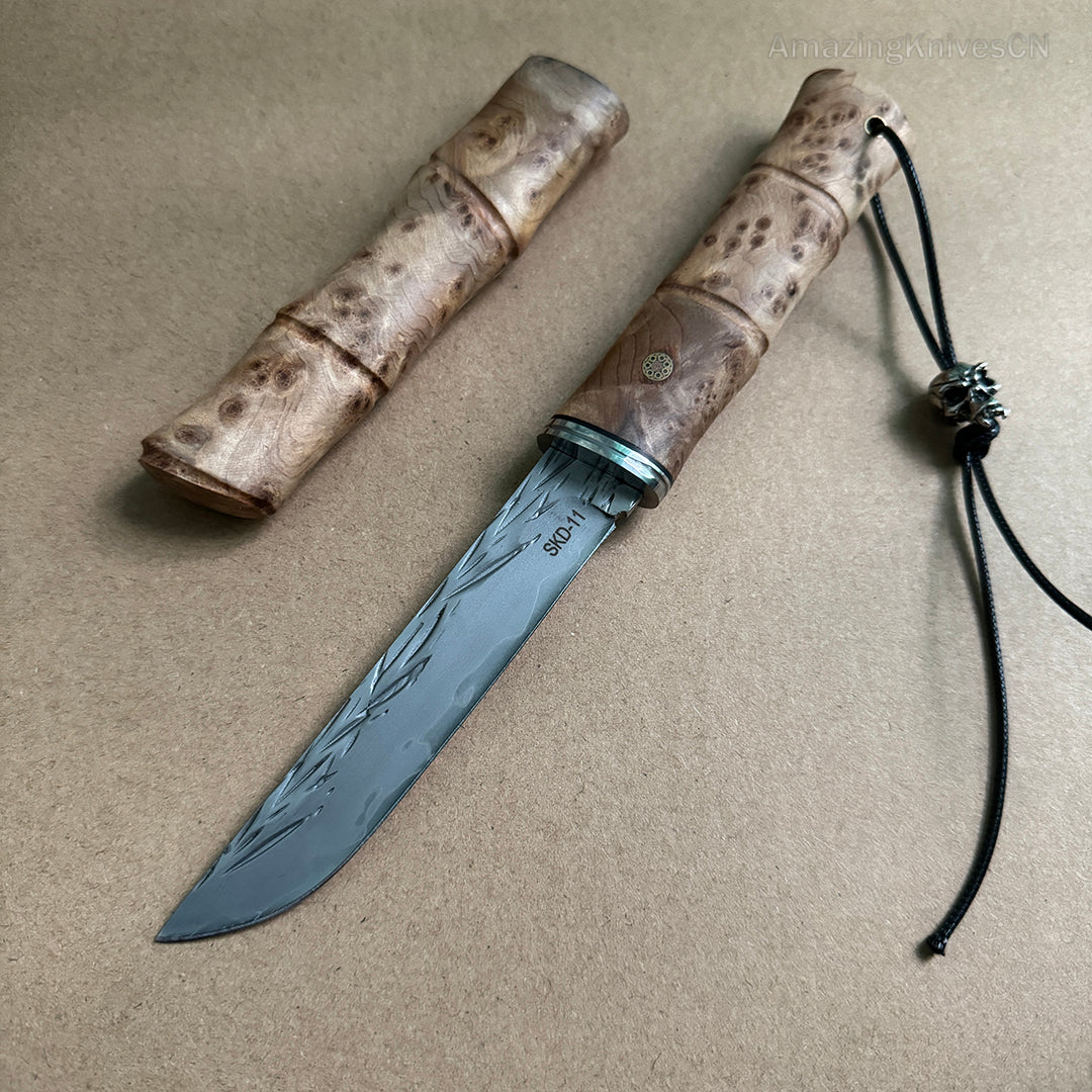 Japanese Style Katana Knife SKD-11 Steel  Ninja Hunting Samurai Warrior Sword Bushido - AK-HT0878