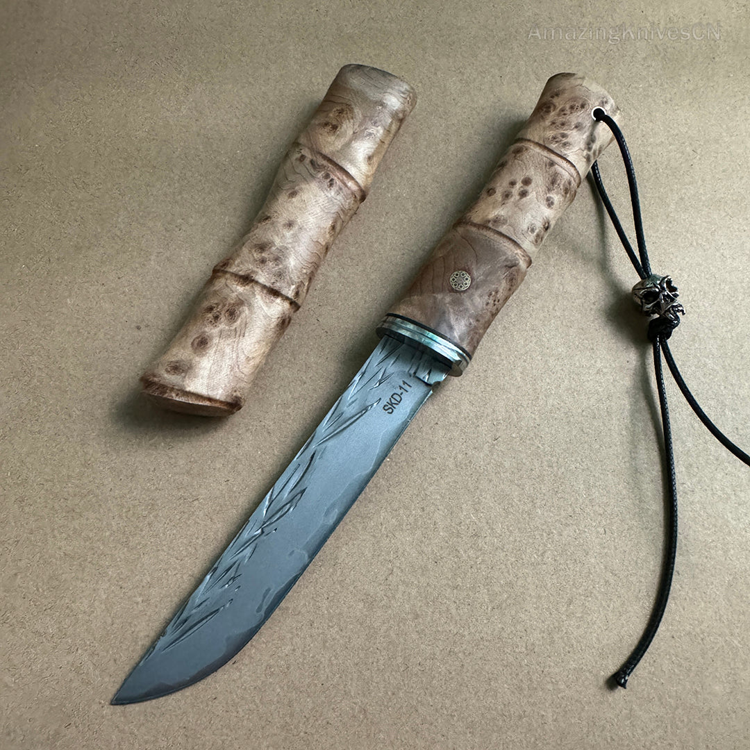 Japanese Style Katana Knife SKD-11 Steel  Ninja Hunting Samurai Warrior Sword Bushido - AK-HT0878