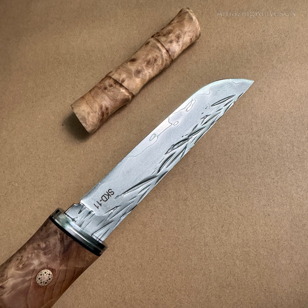 Japanese Style Katana Knife SKD-11 Steel  Ninja Hunting Samurai Warrior Sword Bushido - AK-HT0878