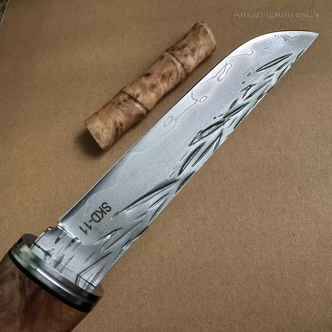 Japanese Style Katana Knife SKD-11 Steel  Ninja Hunting Samurai Warrior Sword Bushido - AK-HT0878