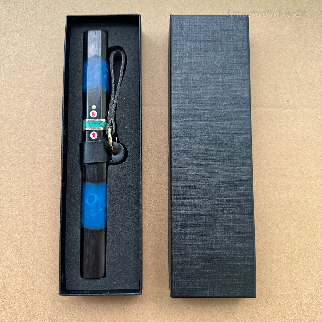 Japanese Style Mini Katana Knife Fixed Blade Damascus Steel  - AK-HT0921