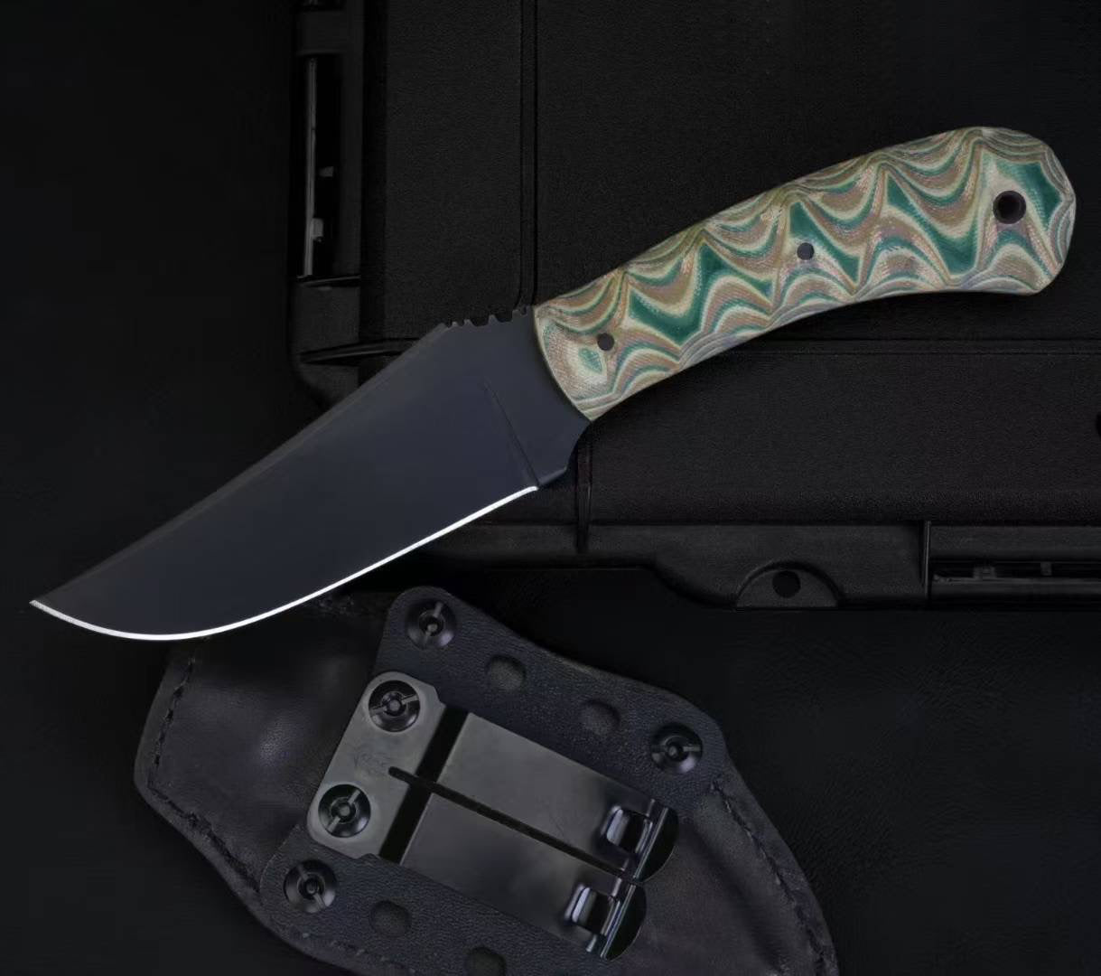 Tactical 80CrV2 Carbon Steel Hunting Knife Fixed Blade Military Survival Bushcraft - AK-HT0993