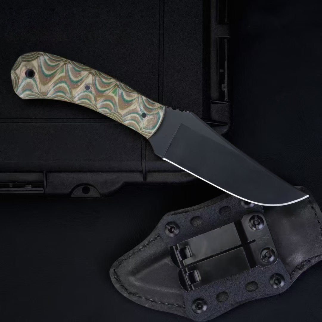 Tactical 80CrV2 Carbon Steel Hunting Knife Fixed Blade Military Survival Bushcraft - AK-HT0993