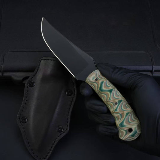 Tactical 80CrV2 Carbon Steel Hunting Knife Fixed Blade Military Survival Bushcraft - AK-HT0993