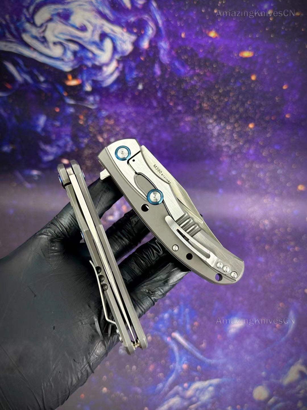 Austrian M390 Steel Blade Tactical Pocket Knife Japanese Steel Survival Ball Bearing - AK-HT0880